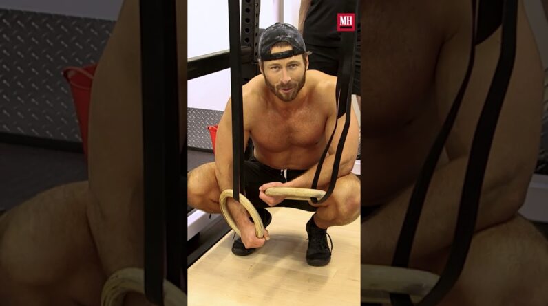 Glen Powell shows off his weighted ring push-ups  #menshealth #twister