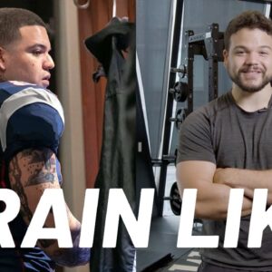 Josh Rivera Shows How He Packed On 30 Pounds To Play Aaron Hernandez | Train Like | Men's Health